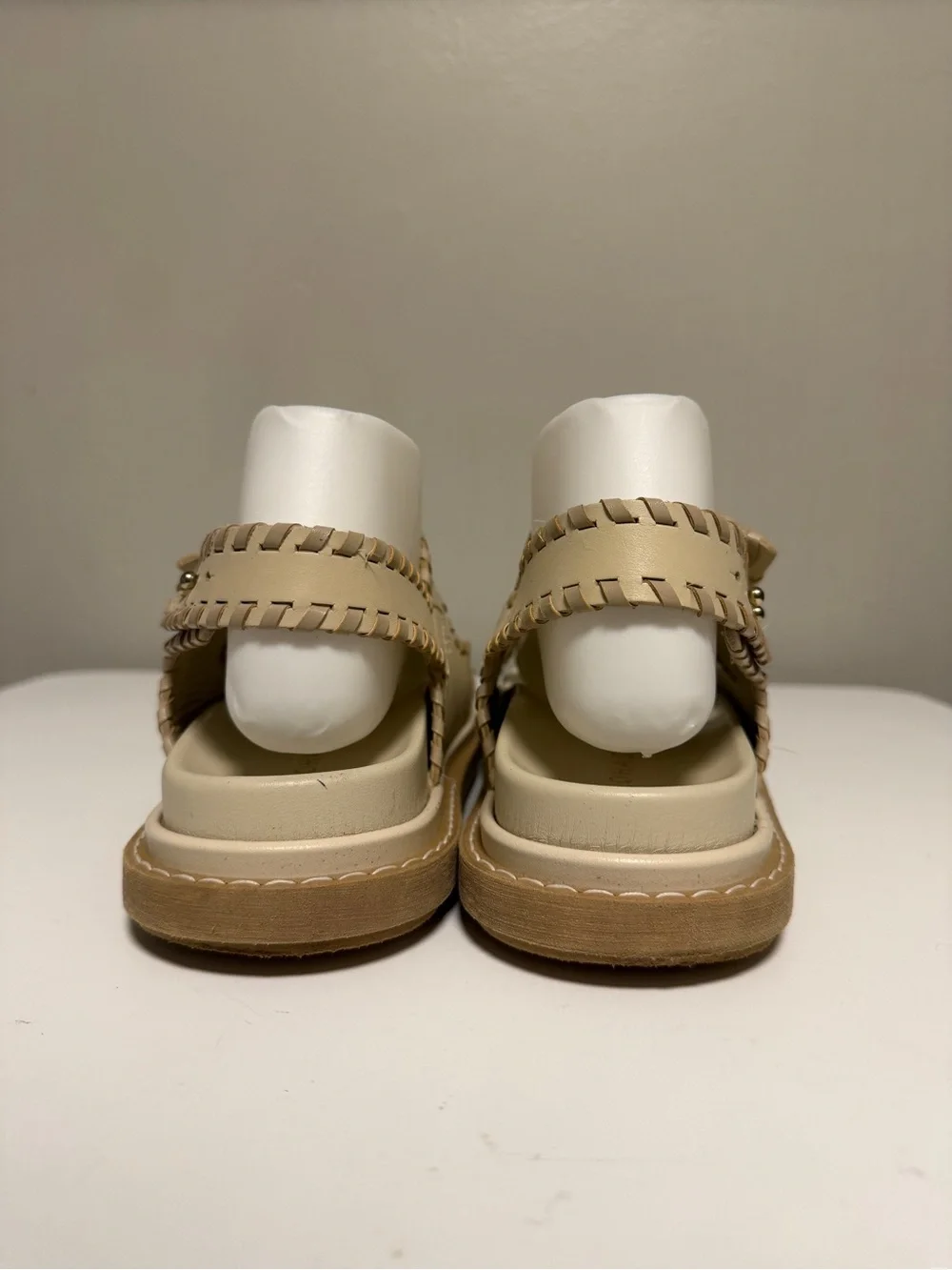 Alohas Barrel Chunky Two-Strap Sandals Stone Women’s EU 37 US 6.5 UK 4